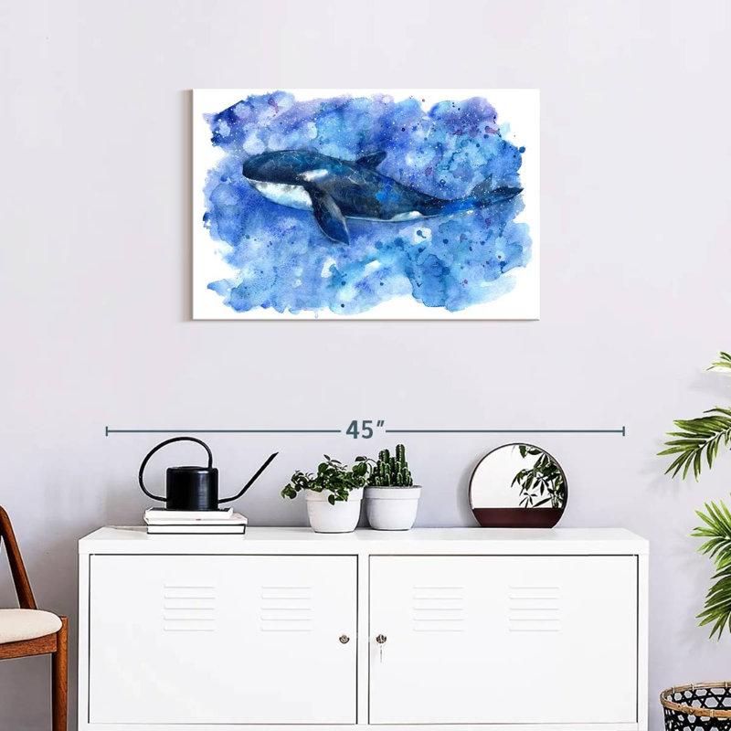 Brampt Blue Killer Whale, 20" H x 30" W