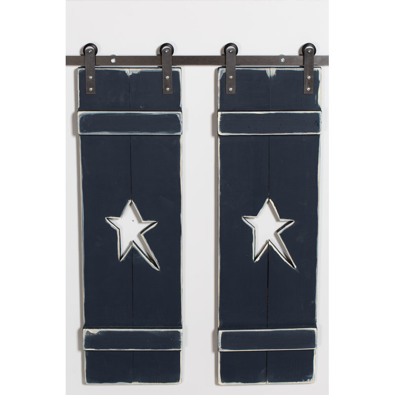 Steel Double Door Barn Door Hardware Kit Mini Single, Brushed Nickel, 96 in.