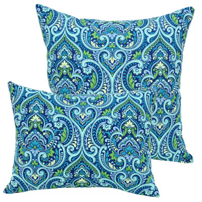 Geometric Outdoor Reversible Throw Pillow