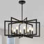Lustre de ferme industriel moderne à 8 lumières Barines-62709048