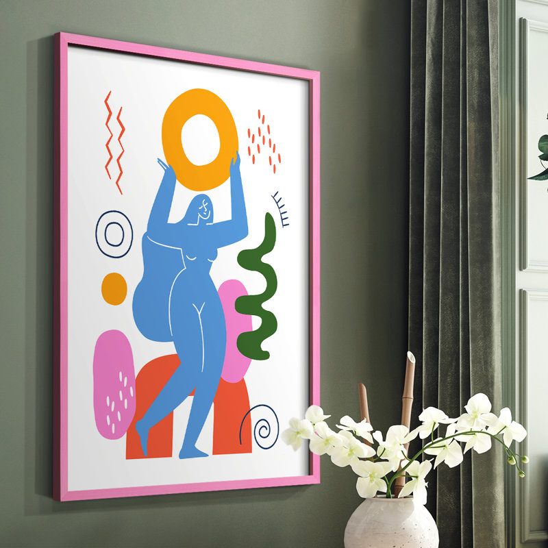Matisse CDLVII, reproduction encadrée - bois massif, Cadre photo brun simple, H 20 po x l 16 po