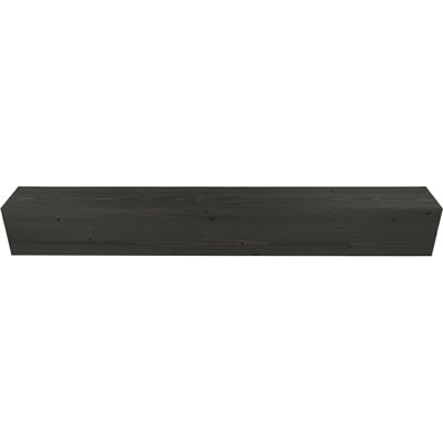 AmeriCraft Wood Smooth Beam, 3-Sided (U-Beam), 7 1/2"W x 9 1/2"H x 192"L, True Black Finish, Stain Grade Pine