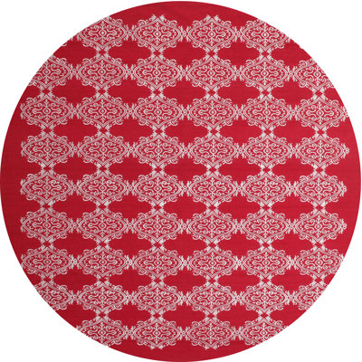 Tapis de zone rouge/rose contemporaine
