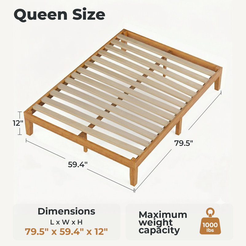  Structure de lit plateforme en bois massif, pin naturel, aucun sommier nécessaire, rangement sous le lit - simple, double, grand, très grand