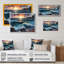 Coucher de soleil vert sur la plage - impression-88549810-88549805