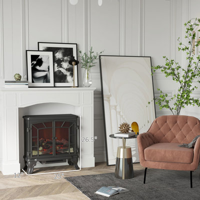 Fireplace Surround - White, 29" Interior Width, Decorative Element, 45.25" Wide Presentation Area, Easy To Neat And Sweep, Tipping, Electric Design, Display Clean Thoroughly, For Fireplaces