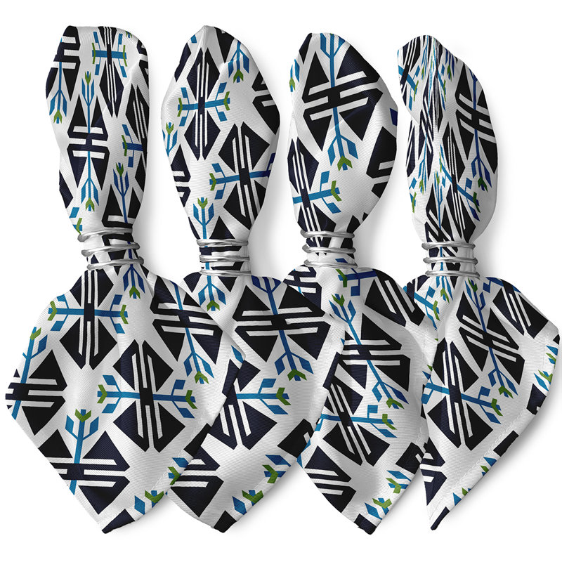 Ensemble de serviettes 4 pièces Musser, Blanc