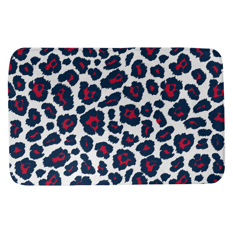 Tapis pour salle de bain Jacksonville, H 0,5 po x l 21 po x L 34 po, White/Red/Nautical Blue