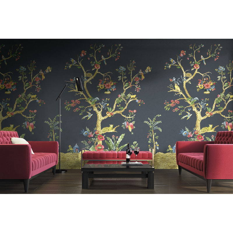 Tureka Floral Wallpaper, Sky Blue