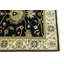 Tapis oriental noir à motif floral 3 x 5 peshawar
