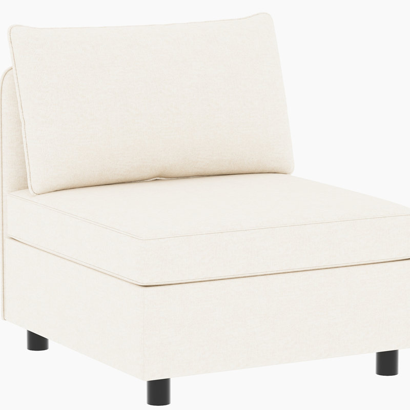 Chenille beige avec qualités modulaires, de rangement et de canapé-lit, 2 places pour canapé-lit modulaire convertible, Chenille
