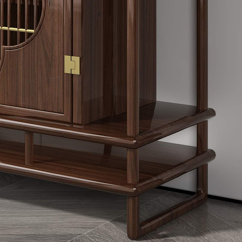 Console de style chinois en bois massif., H 33,4 po x l 47,2 po x P 14,9 po