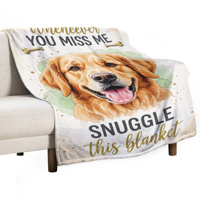 Jeté en flanelle Golden Retriever