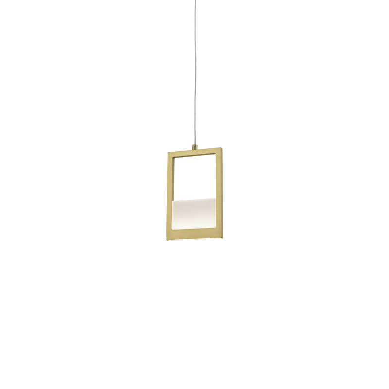 Luminaire suspendu unique à 1 lumière Ratio, Laiton brossé