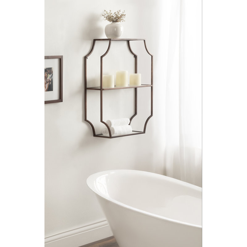 Johnalbert 3 Piece Metal Accent Shelf, Bronze
