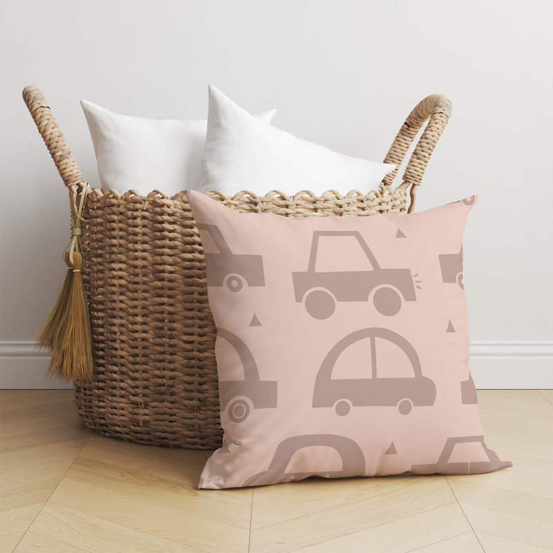 Coussin Driveway, H 20 po x l 20 po, Rose