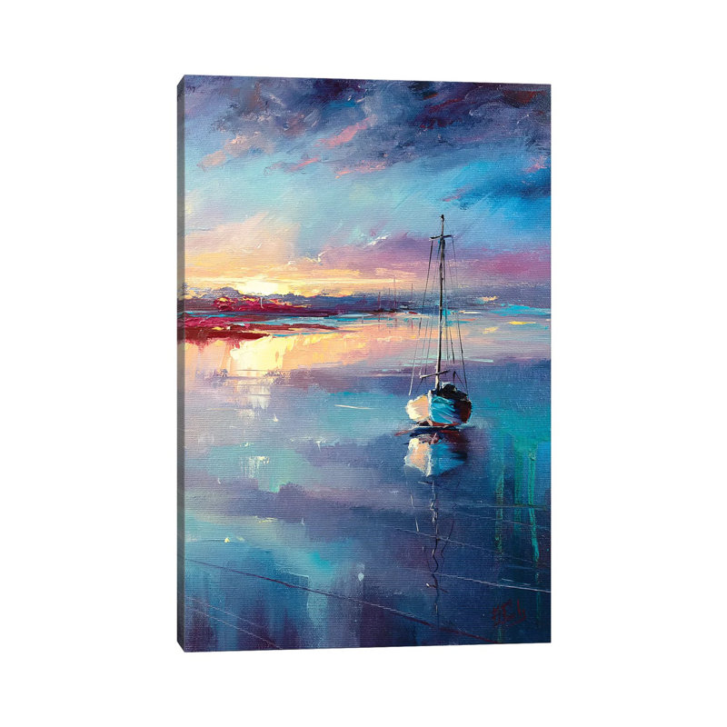 Voile bleue, H 26 po x l 18 po x 1,5 po