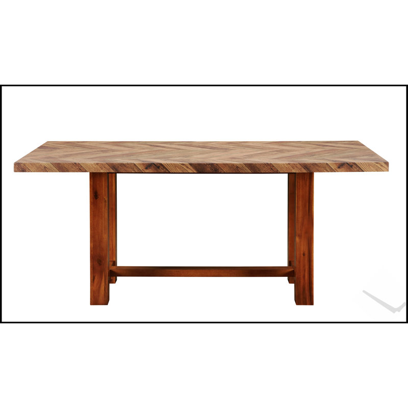 Table de salle à manger à finition brune avec plateau fixe et chaises rembourrées 2 tons Gilsea, parfaite pour les maisons modernes et traditionnelles