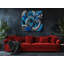 Reproduction d'art sur toile abstraite tribale tourbillonnante abstraite, bleu et noir-313187849