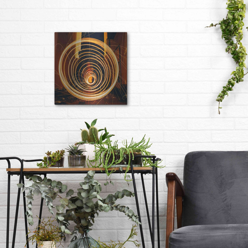 «Fiery Vortex» par Epic Portfolio, art mural en métal, H 12 po x l 12 po