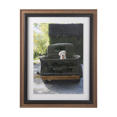 Get Out of Dodge Hunter Green a Hand Embellished Framed Art Print Matted under Glass