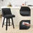 Hokku Designs & Makiba 360° Swivel Counter Height Bar Stool - CertiPUR-US Foam, Solid Wood Frame, Linen Upholstery-720064878-718174141