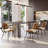 Mid Century Faux Leather Dining Chairs with Backrest-1554952505