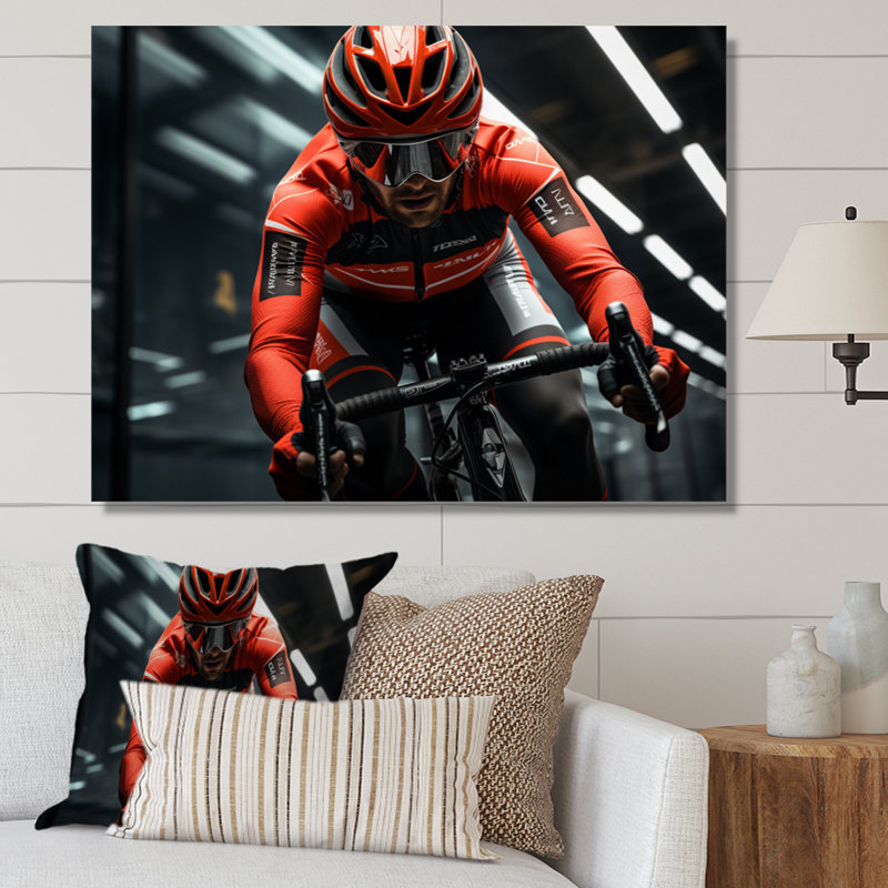 Bicycle Pedal Power III - Transportation Wall Art Living Room, Toile tendue, H 12 po x l 20 po x P 1 po