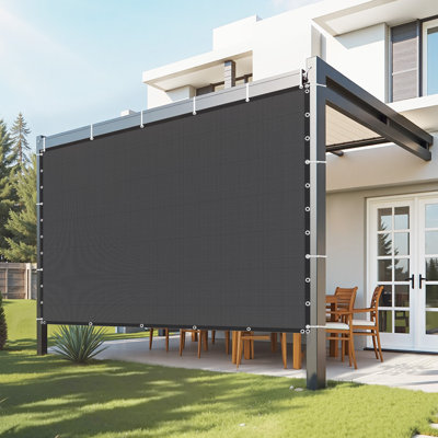 Toile d'ombrage 90%, housse d'abat-jour Pergola avec œillets en acier inoxydable, écran d'intimité avec auvent Sun Shades avec matériau PEHD de 140 g / m², pour l'extérieur, le patio, le jardin et la cour
