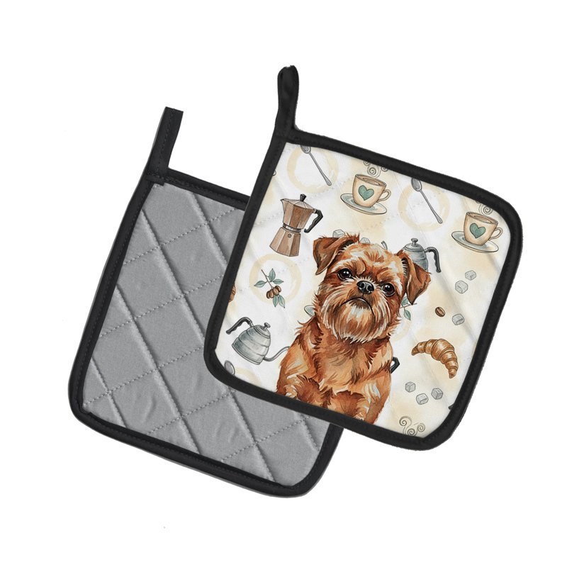 Paire de poignées rouges Red Brussels Griffon