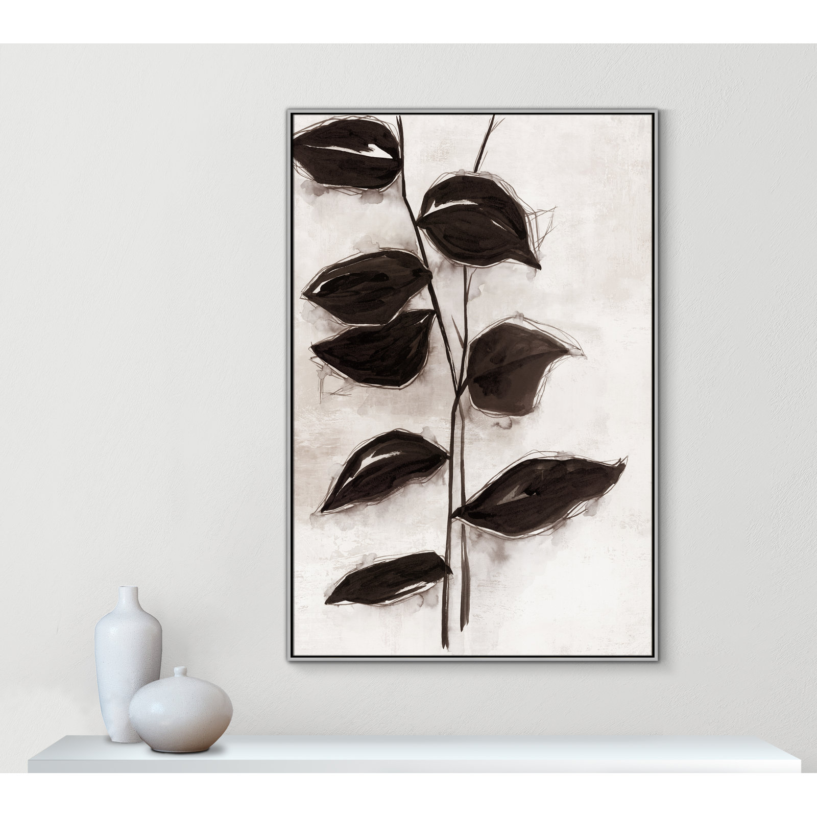 61.5" H x 41.5" W x 2" D, Silver Framed