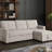 Convertible Upholstered Sectional Sofa with Pull-out Chaise-102484767-102484766