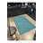 Blue Framed Pastel Painted Decorative Washable Carpet-663667673