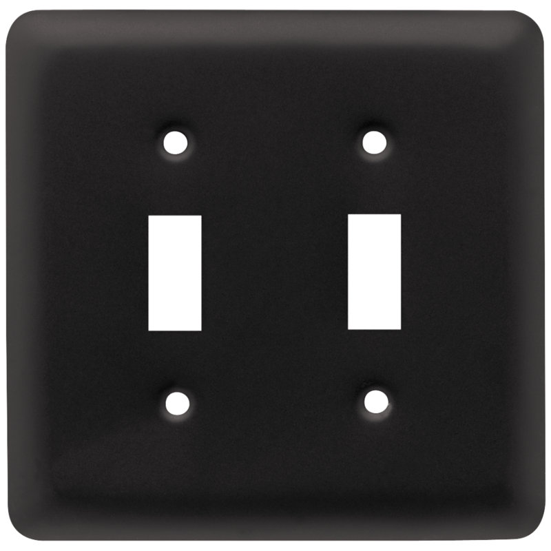 Plaque murale estampée à 2 lumières, Noir mat