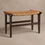 Tabouret en bois de manguier et en jute