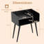 50cm W Metal Bedside Table-114235226