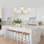 Lustre classique / traditionnel à 5 lumières avec abat-jour en tissu-883153393