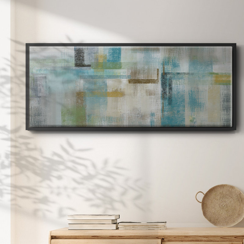 Bits and Pieces- Framed Canvas, 24" H x 60" W