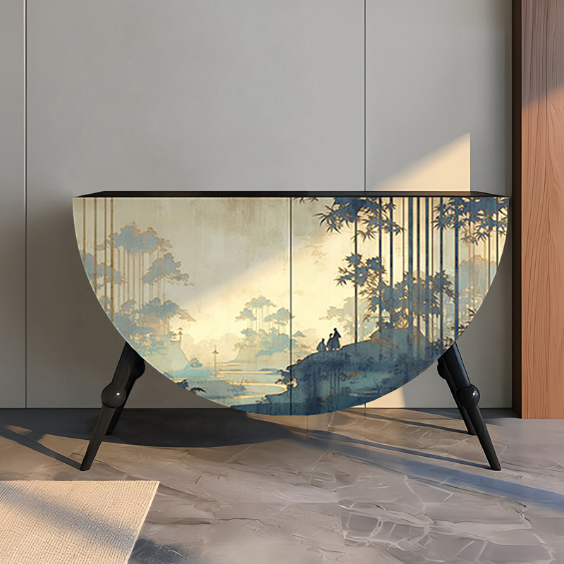 Armoire de décoration multifonctionnelle en demi-cercle