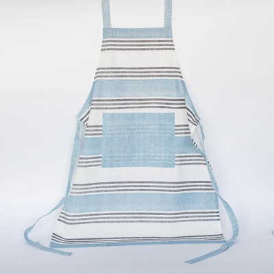 Striped With Front Pocket Apron