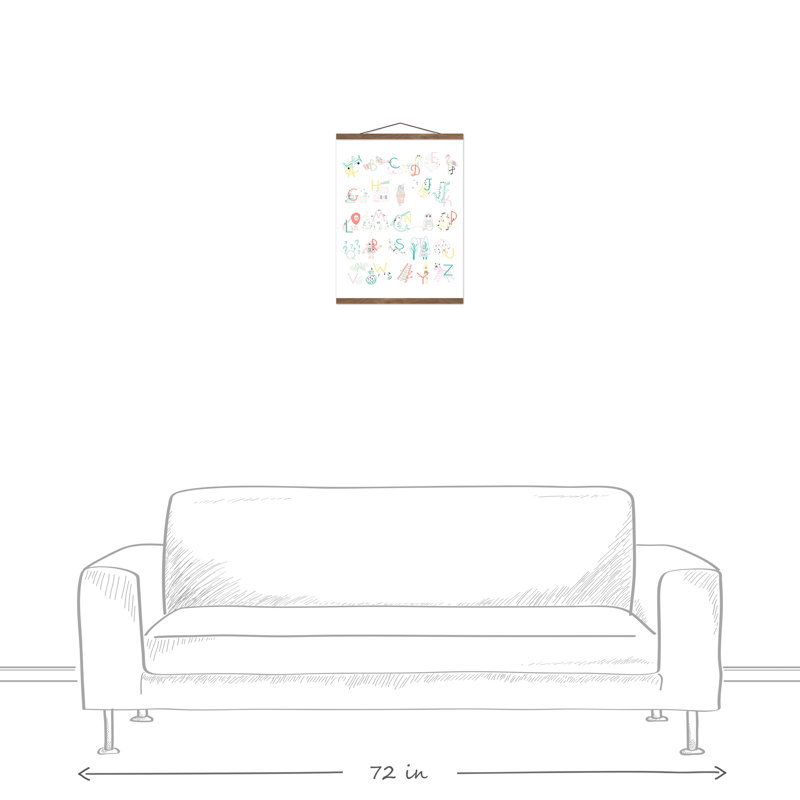 Art sur toile ABC, H 20 po x l 16 po x P 0,63 po