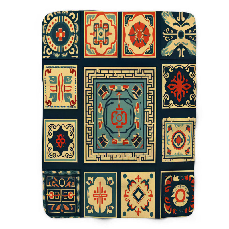 Heritage Patterns - 1 Piece Premium Blanket, 50" W x 60" L