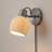 Petaluma Bone Porcelain Wall Sconce - Satin Nickel, Plug-in, Dimmer-123064026