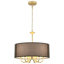 Lustre tambour de ferme moderne à 6 lumières avec abat-jour en lin 17,95 po-1991493388-2003646336
