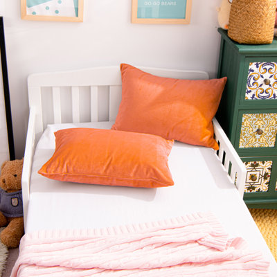 Taies d'oreiller en velours uni pour tout-petits