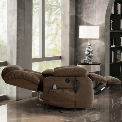 Lay Flat Sleeping Dual Motor Lift Recliners for Elderly with Heat and Massage