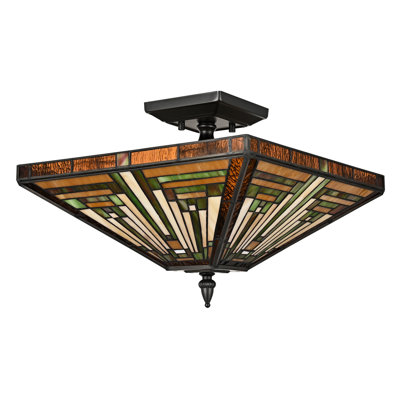 Plafonnier 3 lumières de style Tiffany