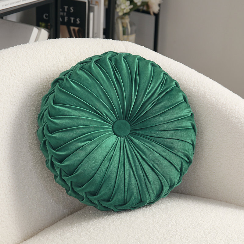 Benancio Circular Cushion Pad, 5cm H x 45cm W, Green