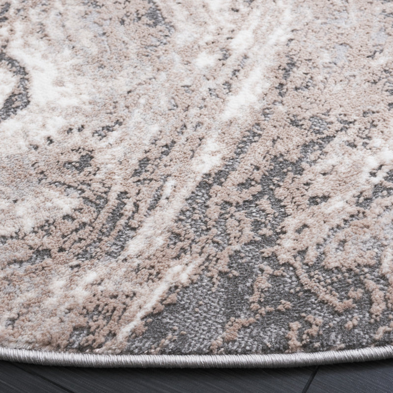 Vogue Performance Abstract Rug, Round 6'7"