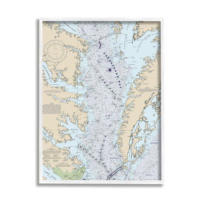 Chesapeake Bay Water Flow Map Coastal Cartographie par Daphne Polselli - impression